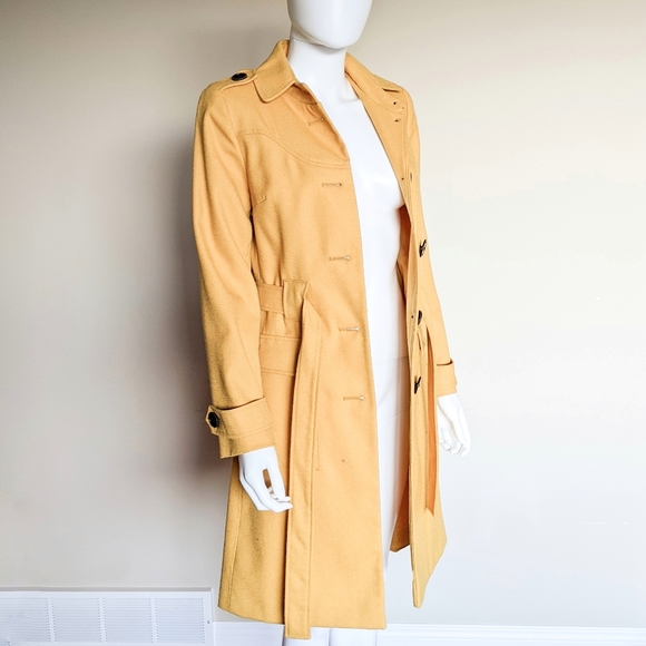 Mustard Yellow Trenchcoat Jacket - Picture 4 of 9